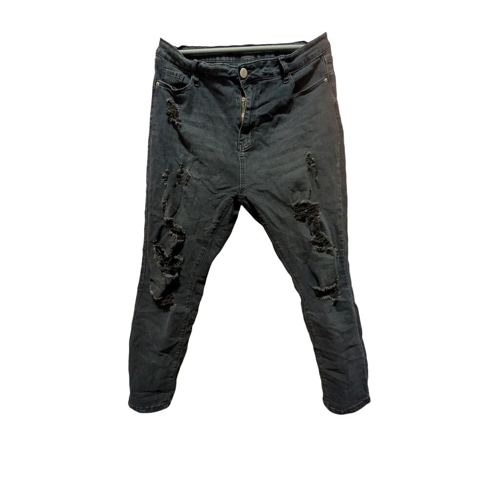 Black Distressed Jeans - 2XL